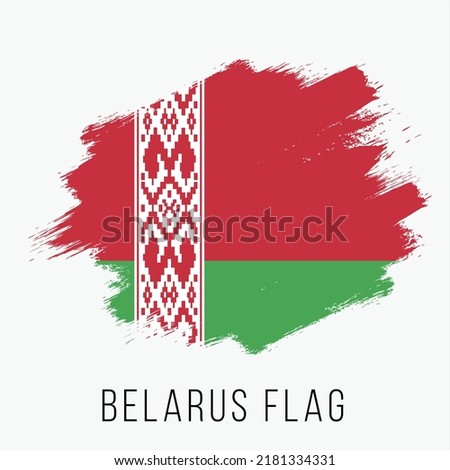 Belarus Vector Flag. Belarus Flag for Independence Day. Grunge Belarus Flag. Belarus Flag with Grunge Texture. Vector Template.