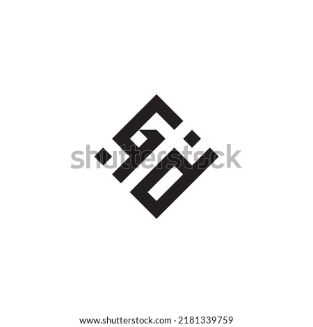 DG abstract geometric concept logo in high quality professional design that will be best for street style