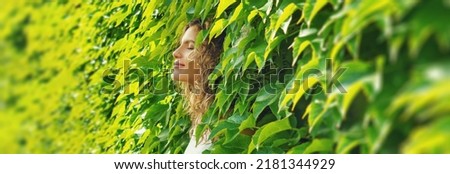 Happy girl becomes one with nature. enjoy freedom concept. Royalty-Free Stock Photo #2181344929