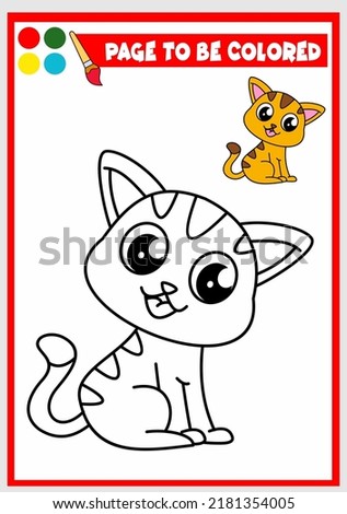 coloring book for kids. cat