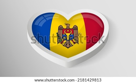EPS10 Vector Patriotic shield with flag of Moldova. An element of impact for the use you want to make of it.