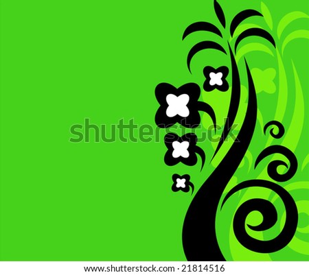 design in green shade background	