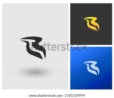 Logo LR letter shape initial monogram, company app