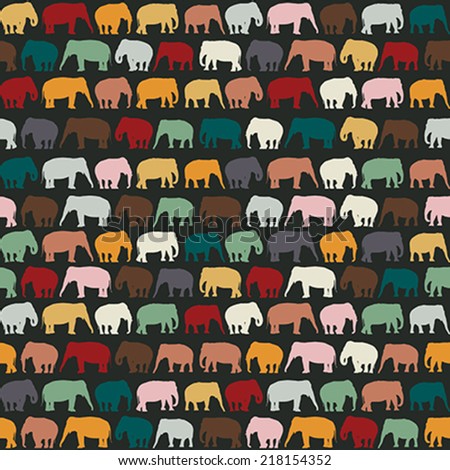 Elephants texture, seamless pattern for textile, website background, book cover, packaging.