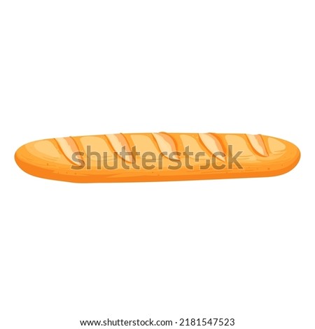 french bread cartoon vector. bakery food, vontage loaf, baguette wheat, pastry french bread vector illustration Royalty-Free Stock Photo #2181547523