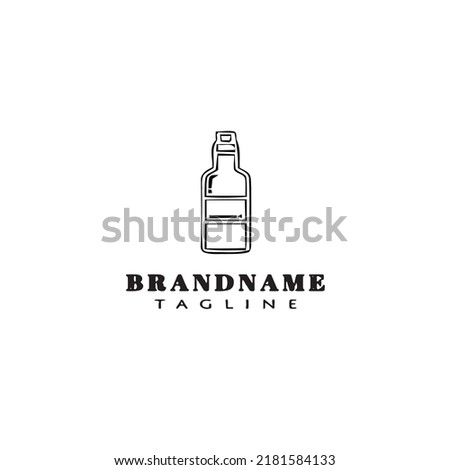 bottle logo icon template modern vector illustration