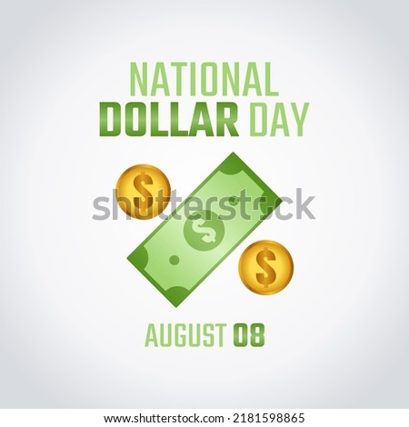 vector graphic of national dollar day good for national dollar day celebration. flat design. flyer design.flat illustration.