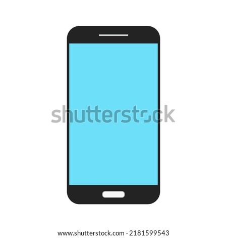 Minimal Round Corner Smartphone Mobile Icon Illustration Technology Clip Art Equipment