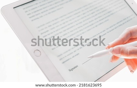 Electronic Signature - Making Signature on the screen