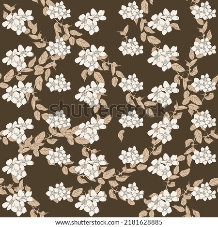 Floral abstract patchwork seamless pattern background.