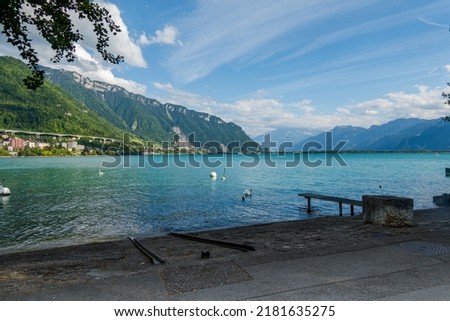 Lake Geneva near Montreux. breathtaking view