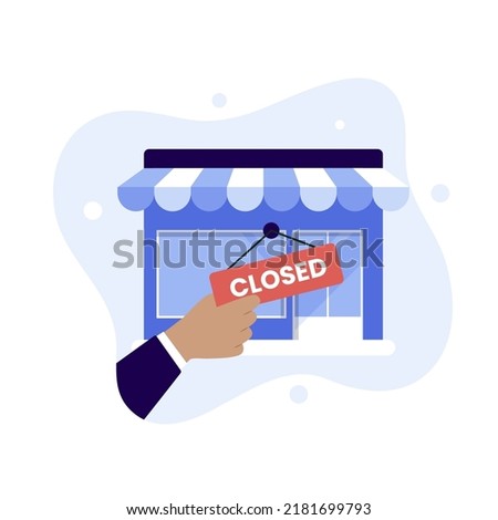 store closed design concept. Illustration for websites, landing pages, mobile applications, posters and banners. Trendy flat vector illustration Royalty-Free Stock Photo #2181699793