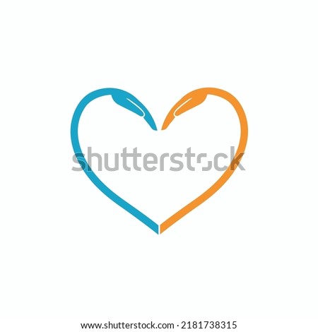 Hands making or formatting a heart symbol icon
