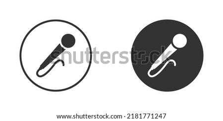 Microphone icon. Flat vector illustration.