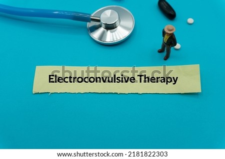 Electroconvulsive Therapy.The word is written on a slip of colored paper. health terms, health care words, medical terminology. wellness Buzzwords. disease acronyms. Royalty-Free Stock Photo #2181822303