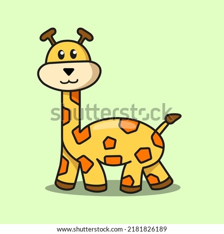 cute cartoon giraffe. cute giraffe illustration for kids or birthday party