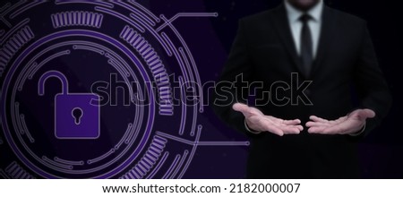 Businessman in suit holding open palm symbolizing successful teamwork accomplishing newest project plans. Man reaching hand out representing combined effort management.