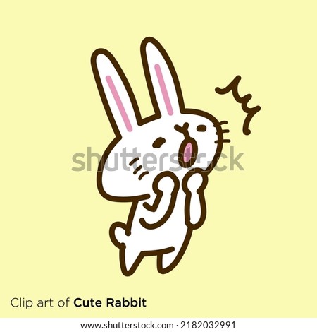 Rabbit character illustration series "Surprise"