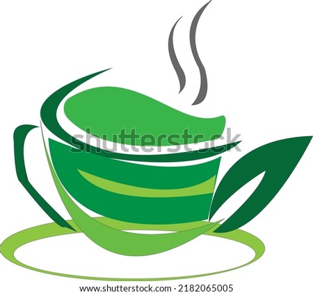 Hot tea cup for icon vector making