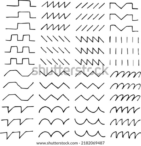 Vector illustration. Lines and sticks for painting notebook template.