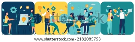 jigsaw puzzles are great element of team work and search for ideas. business teamwork together people connect puzzle elements. vector illustration in flat style