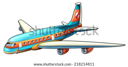 Cartoon plane - illustration for the children