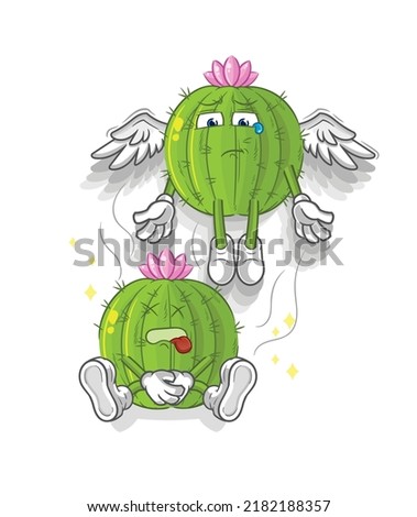 the cactus spirit leaves the body mascot. cartoon vector