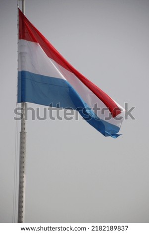 Close up of the flag of Luxembourg
