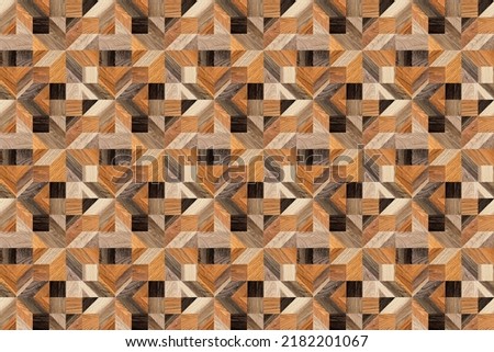 Brown Beige Texture of stained oak wood with grain, fragment of a wooden panel hardwood. surface bark is used as natural background, web page, board, table. Contrasts and symmetries. Space for text.