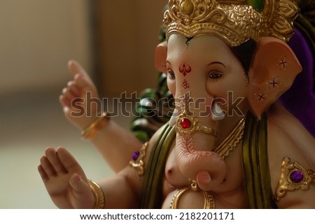 Ganesha Chaturthi Festival, Lord Ganesha Statue Royalty-Free Stock Photo #2182201171