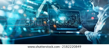 Healthcare and medicine, Virus, Doctor and robotics research diagnose virtual Human Lungs with virus spread inside on modern interface screen on laboratory, Innovation and Medical technology. Royalty-Free Stock Photo #2182220849