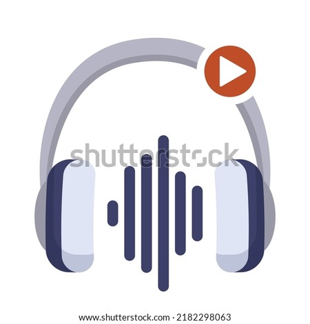 Podcast on air concept with headphone