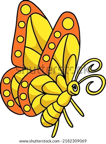 Butterfly Animal Cartoon Colored Clipart 