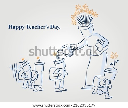 Happy Teacher's Day, Education Concept Royalty-Free Stock Photo #2182335179