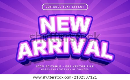 new arrival 3d editable text effect template Royalty-Free Stock Photo #2182337121
