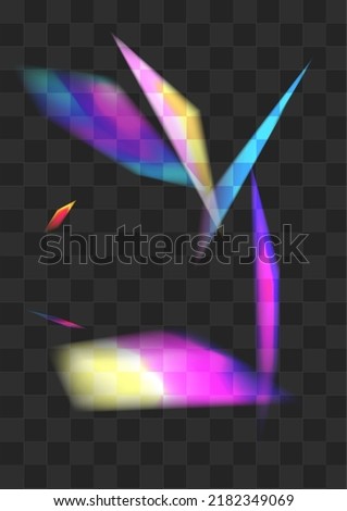 Color Confetti Vector Transparent Background. Gradient Glints Overlay Banner. Shine Flash Isolated Design. Iridescent Dreamy Bokeh Illustration.