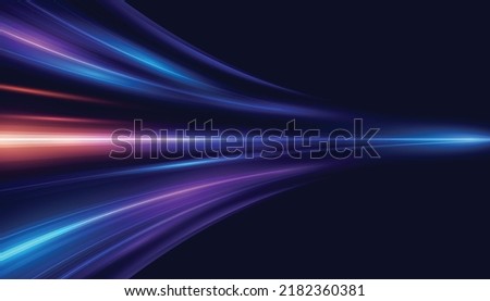 Modern abstract high-speed motion effect. Futuristic dynamic motion technology. Motion pattern for banner or poster design background idea. Vector eps10. Royalty-Free Stock Photo #2182360381
