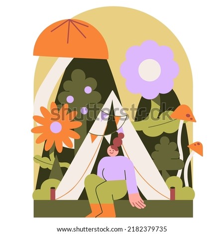 Nature and landscape nature, summer, sky, flowers, beach, water, clouds, smoke, space, sun, fire, forest, dog, tree, grass, earth, animal, butterfly vector illustration 