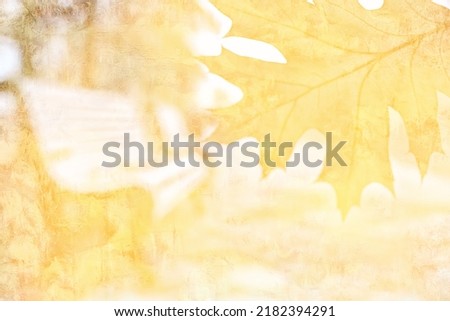 Abstract background autumn leaves yellow vintage old