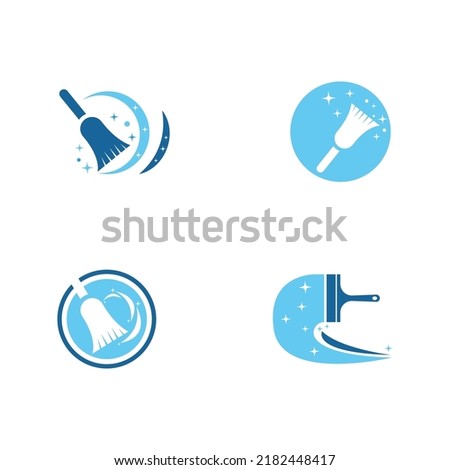 cleaning logo with symbol vector illustration