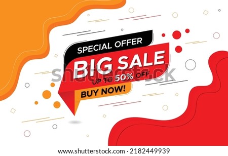 Special offer big sale banner template design