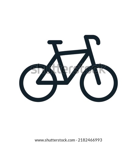 Bicycle linear icon. Thin line customizable illustration. Contour symbol. Vector isolated outline drawing. Editable stroke