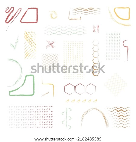 Set of abstract geometric shapes. Retro elements for web, vintage, advertisement, commercial banner, billboard, sale, poster, leaflet. Vector illustration.