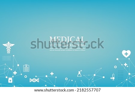 Abstract medical background futuristic polygon pattern.medical icons. 