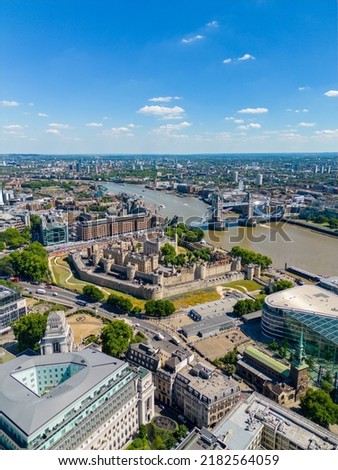 Aerial vertical photo Tower of London Waterloo Block