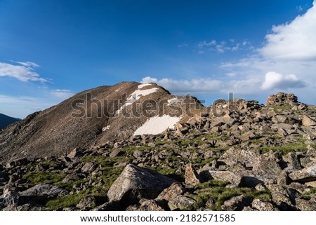 Mt. Jackson, Holy Cross Wilderness. Near Beaver Creek, Colorado. Royalty-Free Stock Photo #2182571585