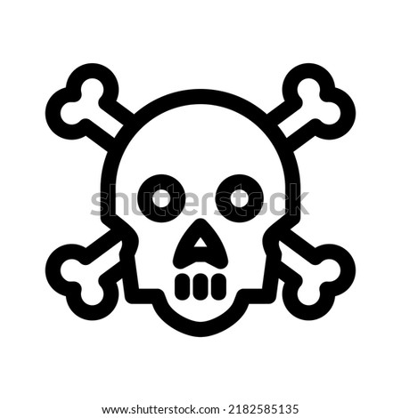 skull and crossbones icon or logo isolated sign symbol vector illustration - high quality black style vector icons
