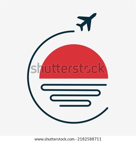 Airplane sign icon. Symbol of world travel. Flat design set. Vector. Vector illustration