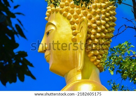 buddhism in temple. Wat thai. Head  buddha.