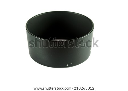 Lens hood isolated on the white background
